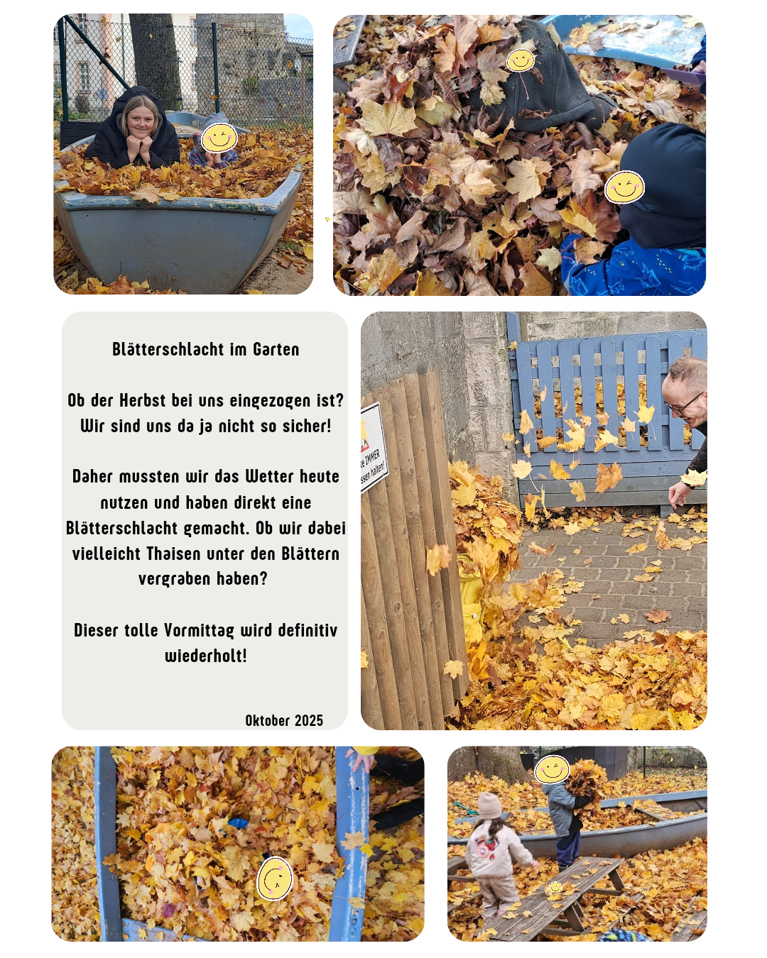 Blätterschlacht im Garten